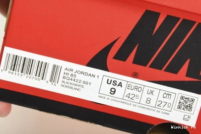 85 Black AIR White JORDAN High Retro NIKE 1 1216